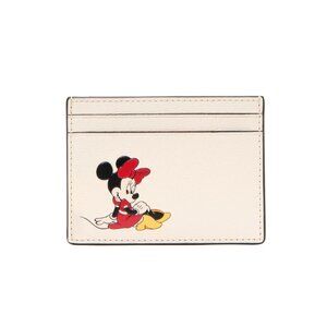 New Disney X Kate Spade New York Minnie Small Slim Card Holder Parchment Multi